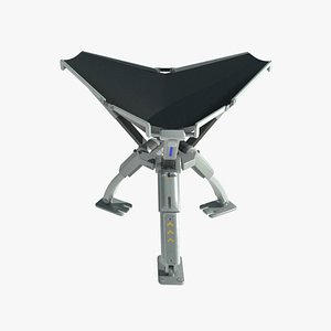 3D Future sci-fi solar panels model