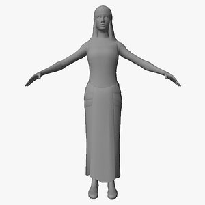 egyptian character female 3D model