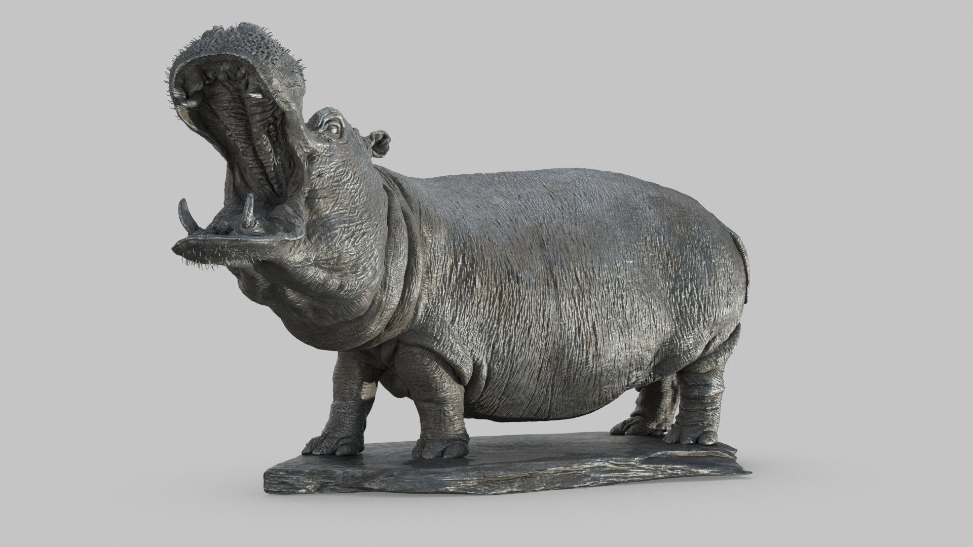 Hippopotamus Statue 3D Model - TurboSquid 2035402