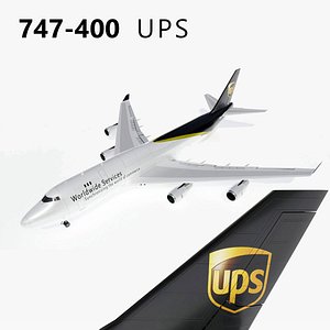 max 747-400 airliner ups 747 jumbo