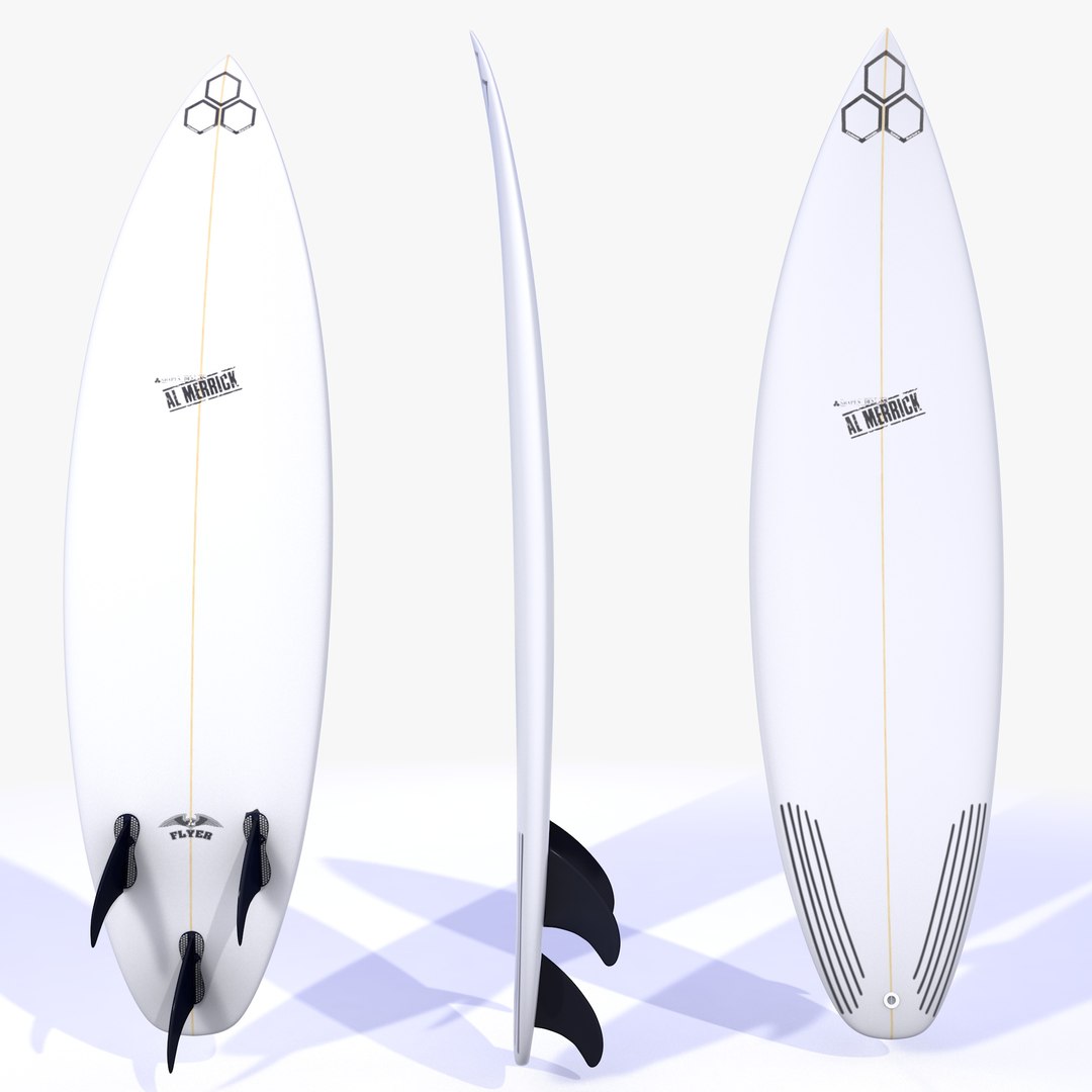 3D Surfboard Al Merrick model - TurboSquid 1780326