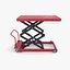 Mesa elevadora de tijera animada roja