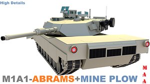 M1A1-Abrams+Mine plow