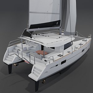 Lagoon 400 Catamaran 3D PBR Rendering 3D model