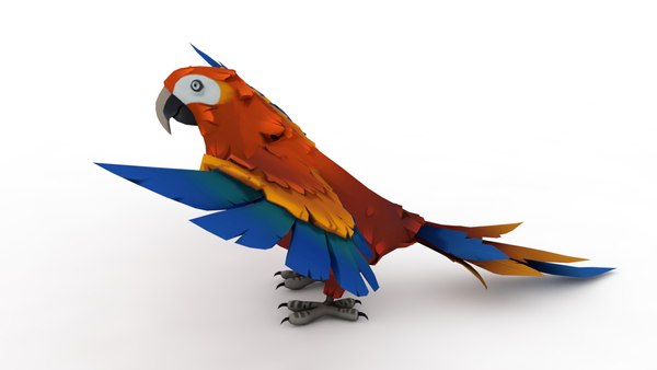 Cartoon parrot 3D model - TurboSquid 1953903