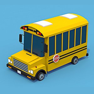3D model school bus