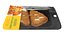 Chicken cutlets in breadcrumbs with packaging