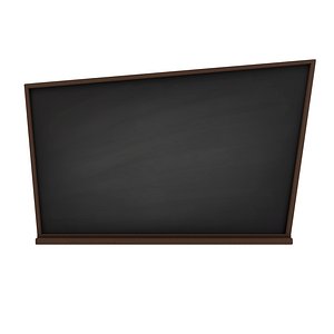 3D cartoon blackboard