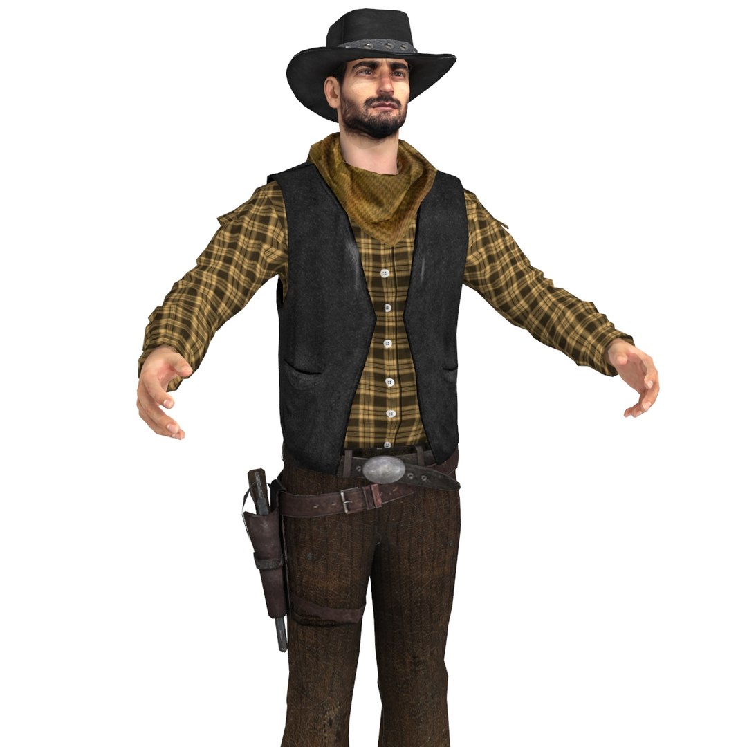 3d Model Of Wild West Cowboy