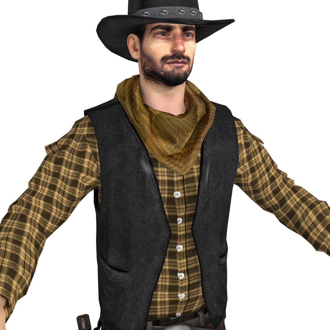 3d Model Of Wild West Cowboy