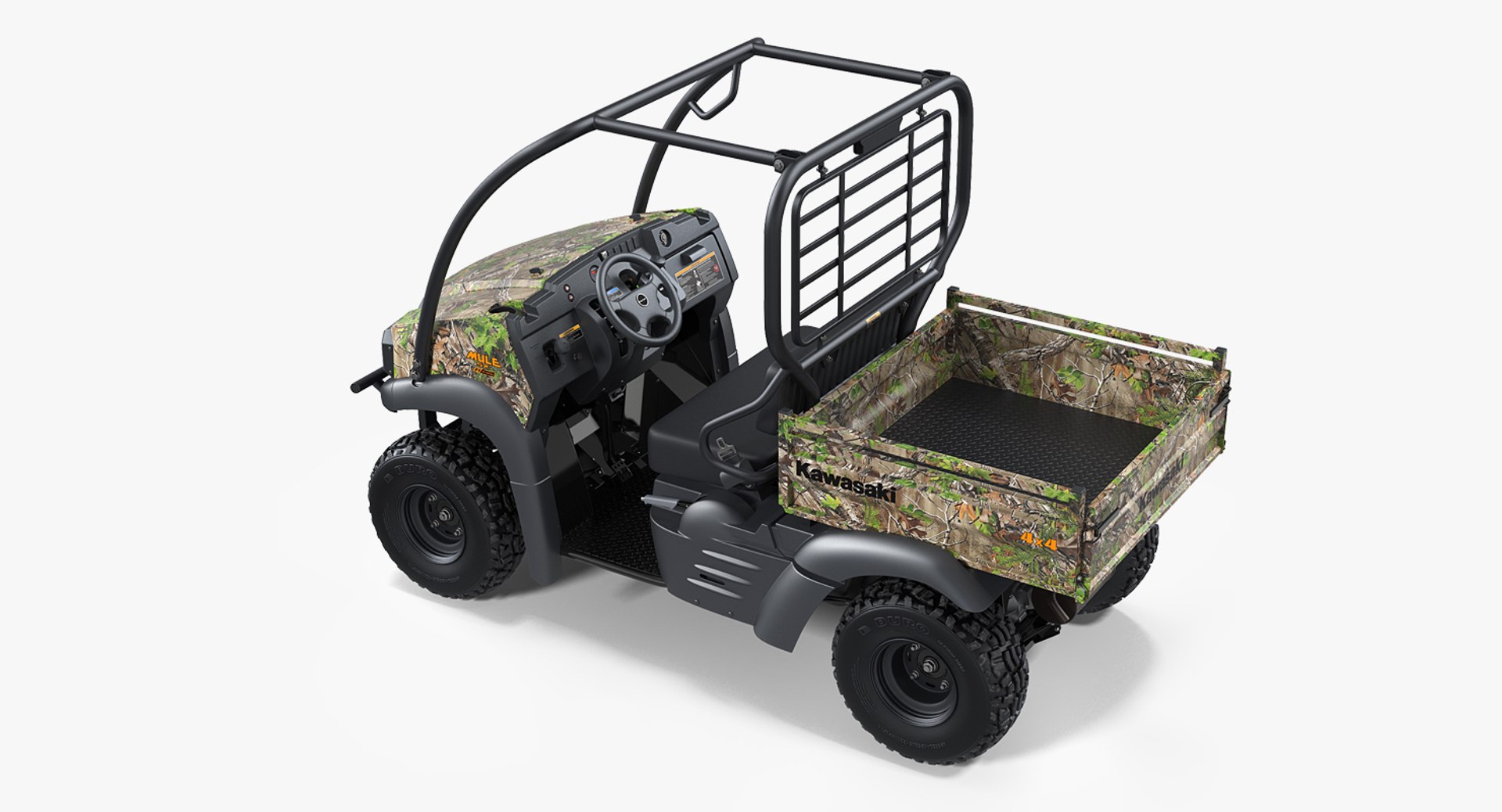 Kawasaki Mule 2019 SX 4x4 Camo Clean 3D Model 3D model preview