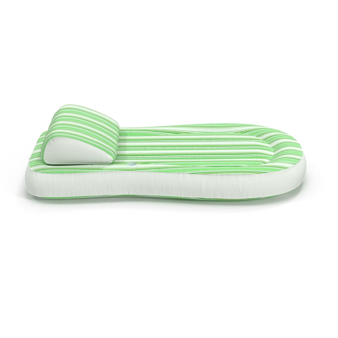 Inflatable Air Mattress 4 Green 3D Model 3D model preview