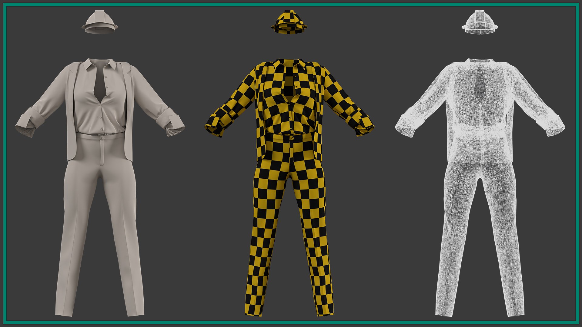 Female Engineer Uniform With Texture And Smart Material 3D - TurboSquid ...