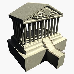 3d historical temple stone model