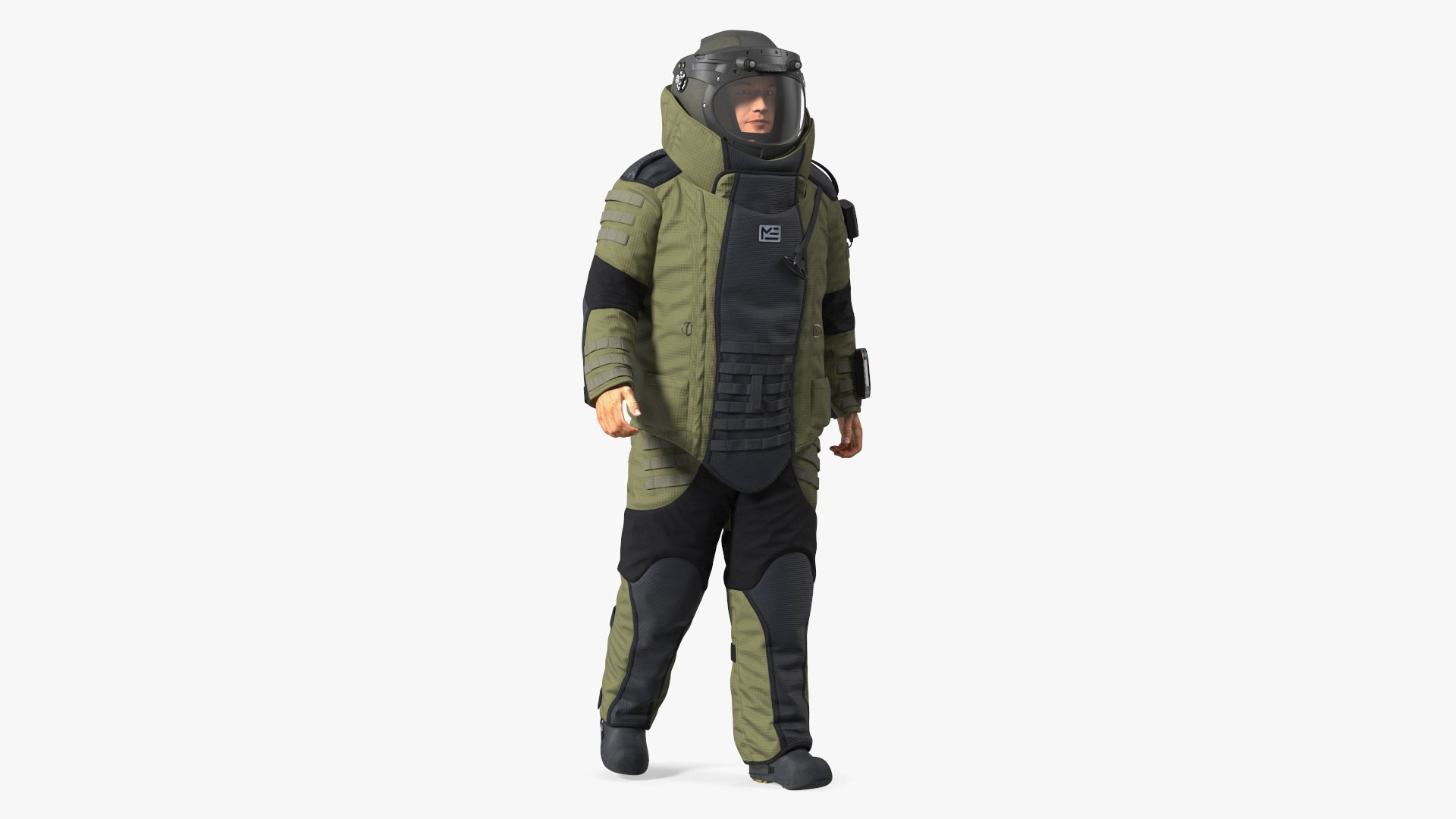 EOD 10 Bomb Suit Rigged 3D model preview