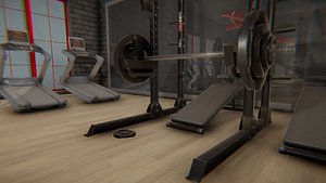 vr fitness hall - 3D model