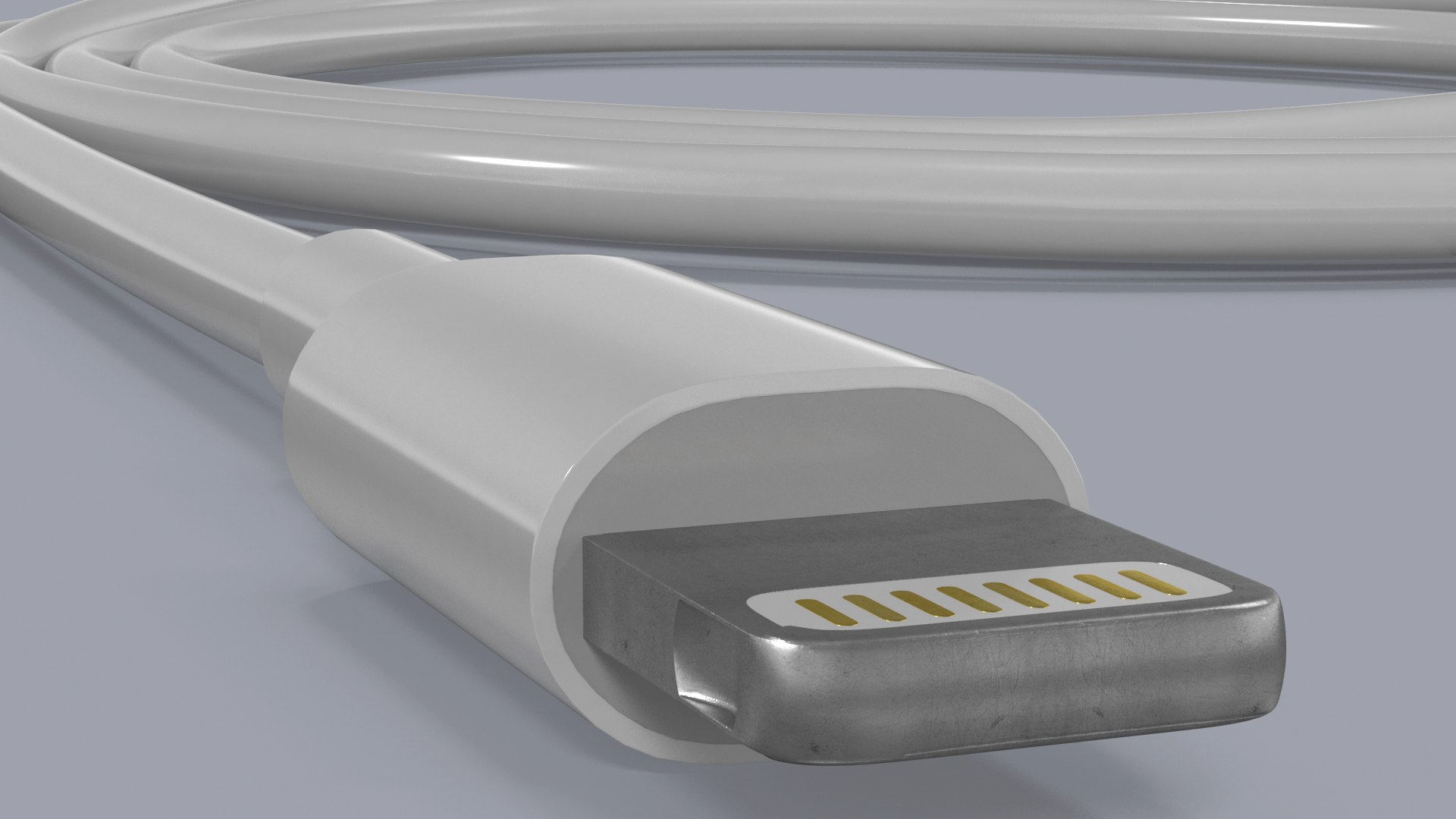 Lightning Connector To USB Cable 3D TurboSquid 2133667