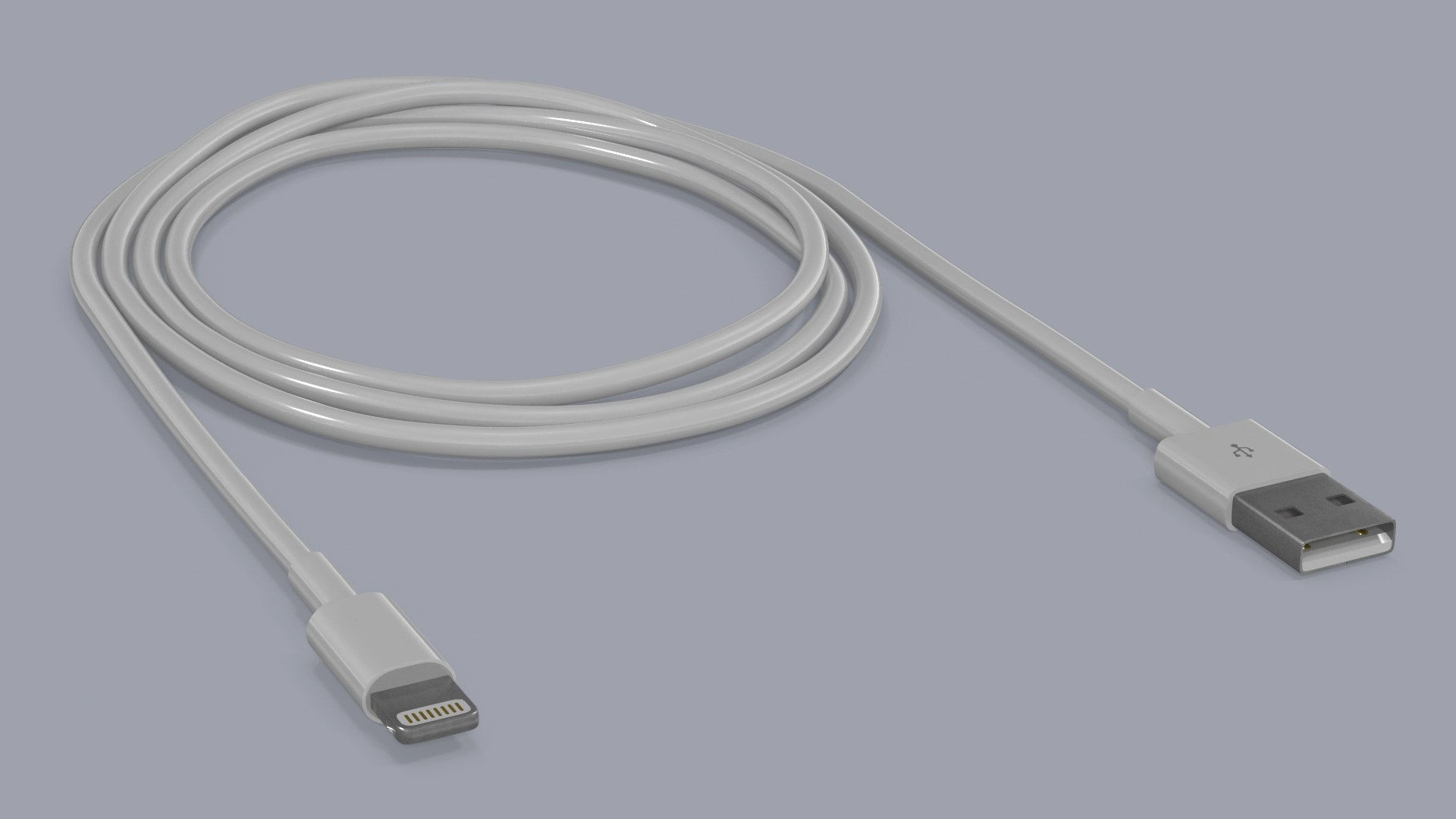 Lightning Connector to USB Cable 3D TurboSquid 2133667