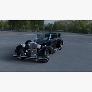 3d model mercedes 770k hdri