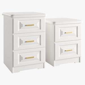Litfad - Bedroom Modern Wood Nightstand 3D model
