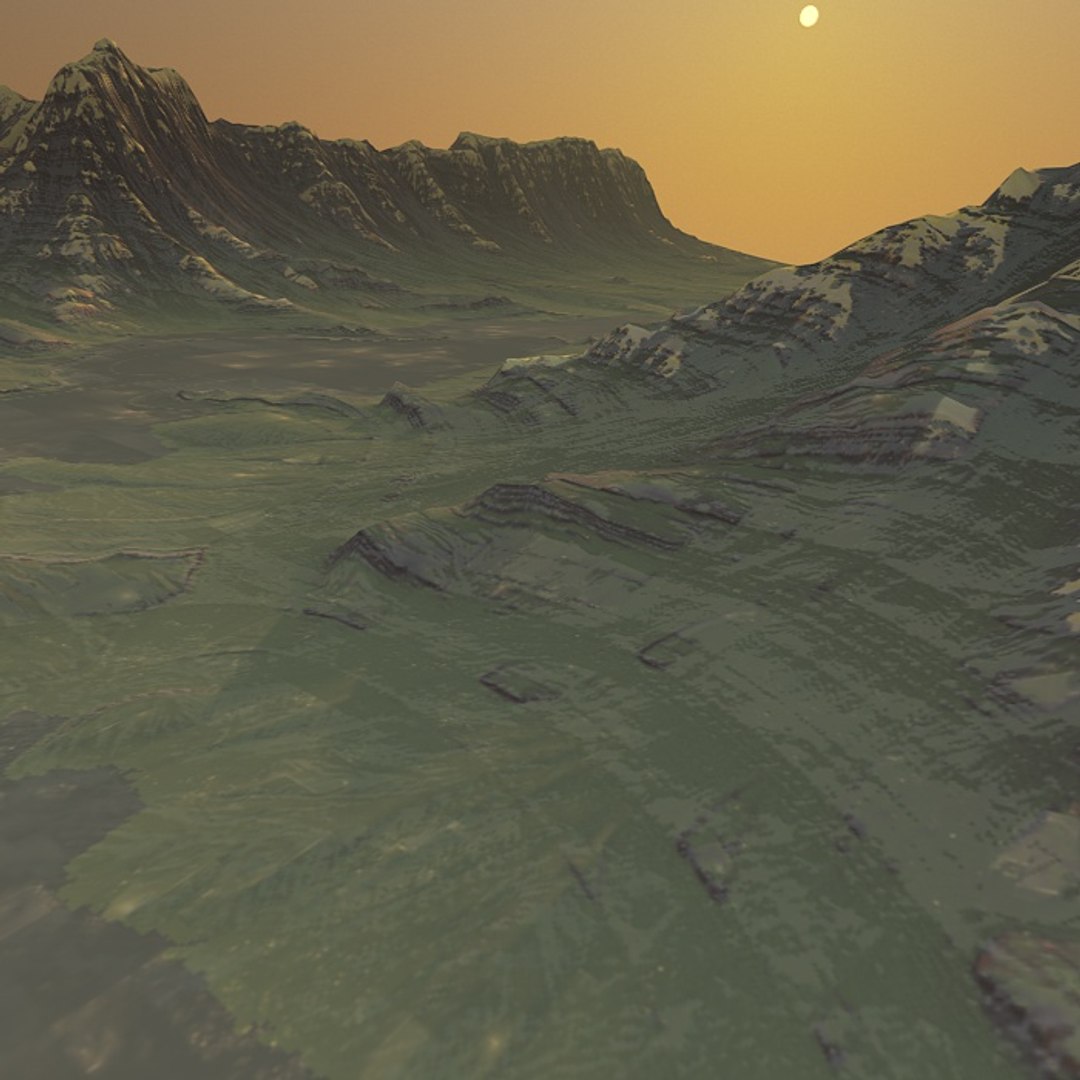 3d Mountain Terrain Model