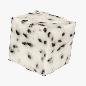 3D realistic cube dragon fruit model