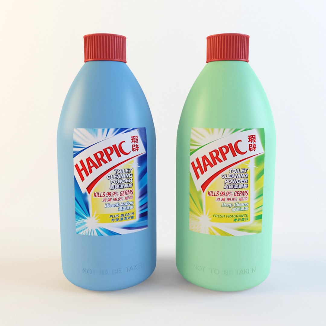 3d Model Harpic Toilet Cleaning Powder