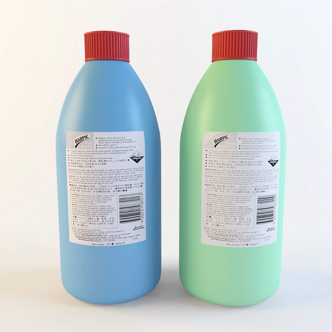 3d Model Harpic Toilet Cleaning Powder