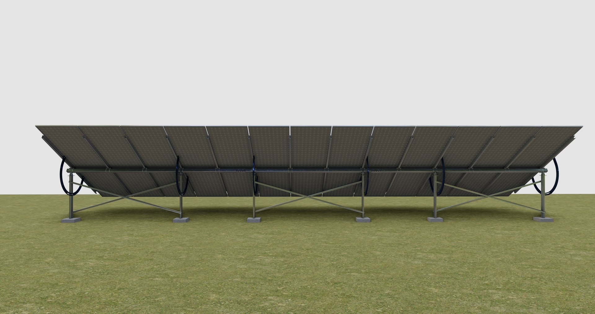 3D Manual Tracker Solar Energy Structure Type-1 - TurboSquid 2221172