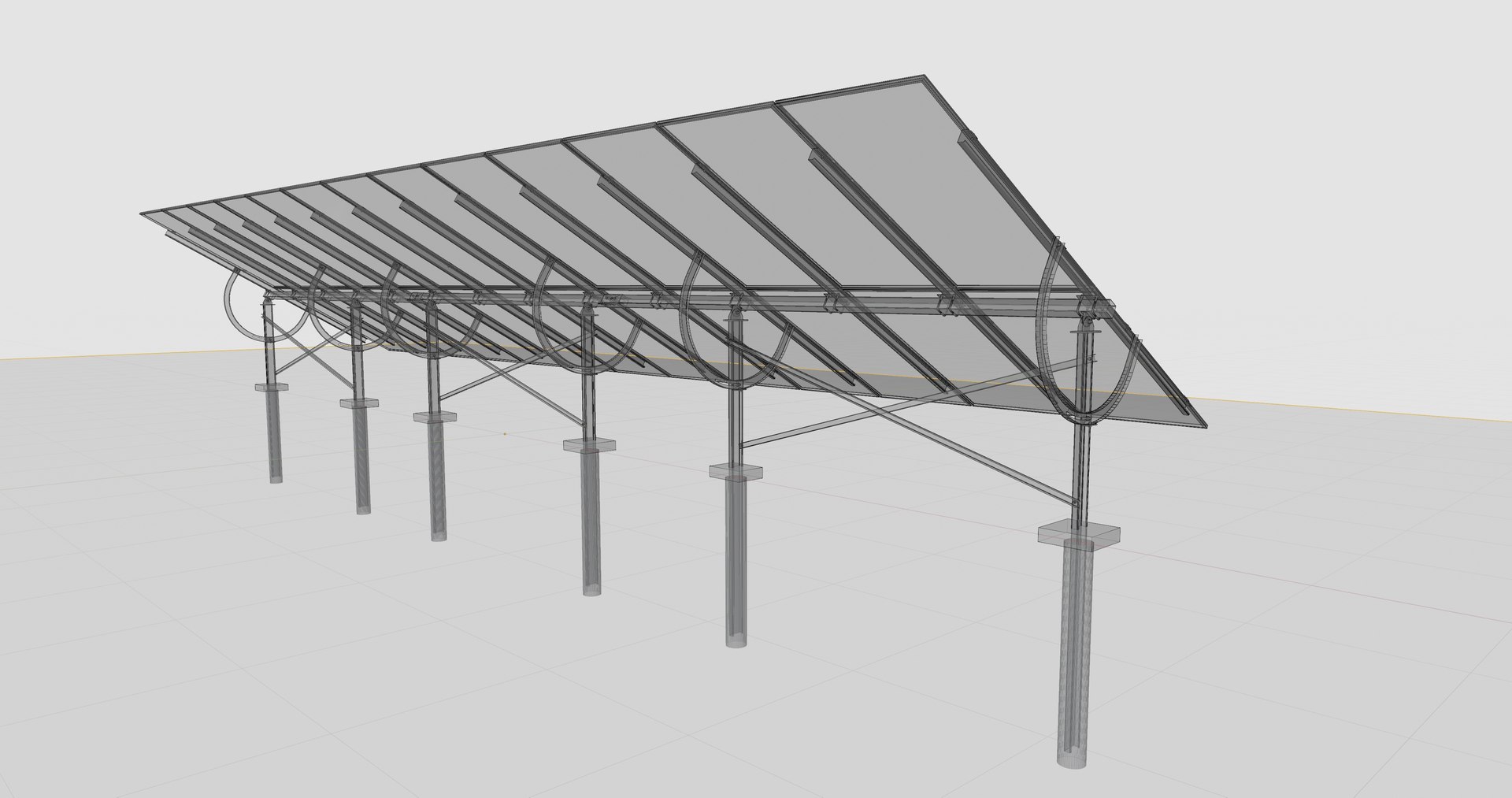3D Manual Tracker Solar Energy Structure Type-1 - TurboSquid 2221172