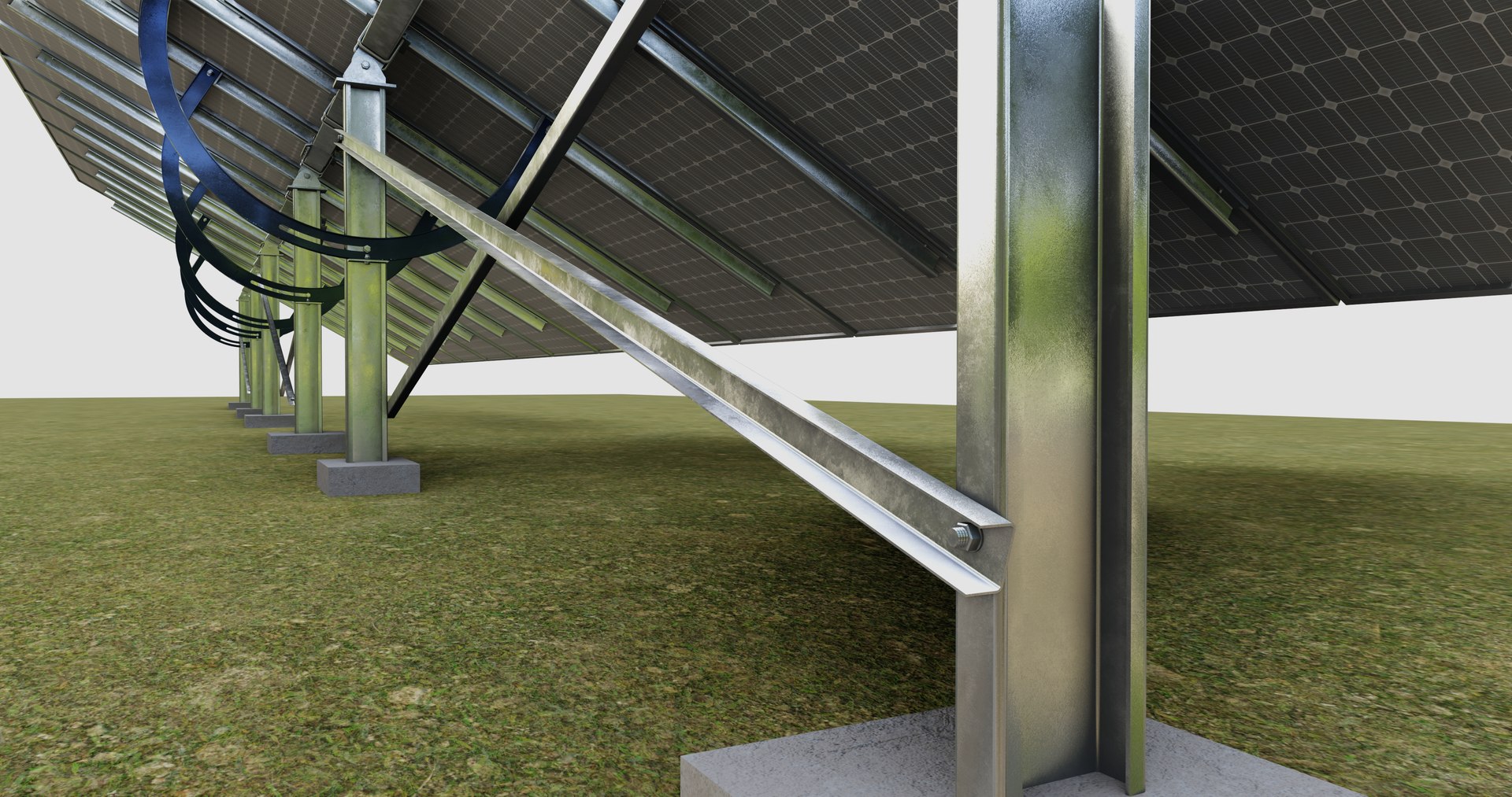3D Manual Tracker Solar Energy Structure Type-1 - TurboSquid 2221172