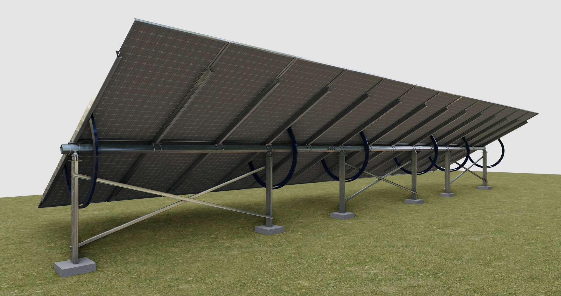 3D Manual Tracker Solar Energy Structure Type-1 - TurboSquid 2221172