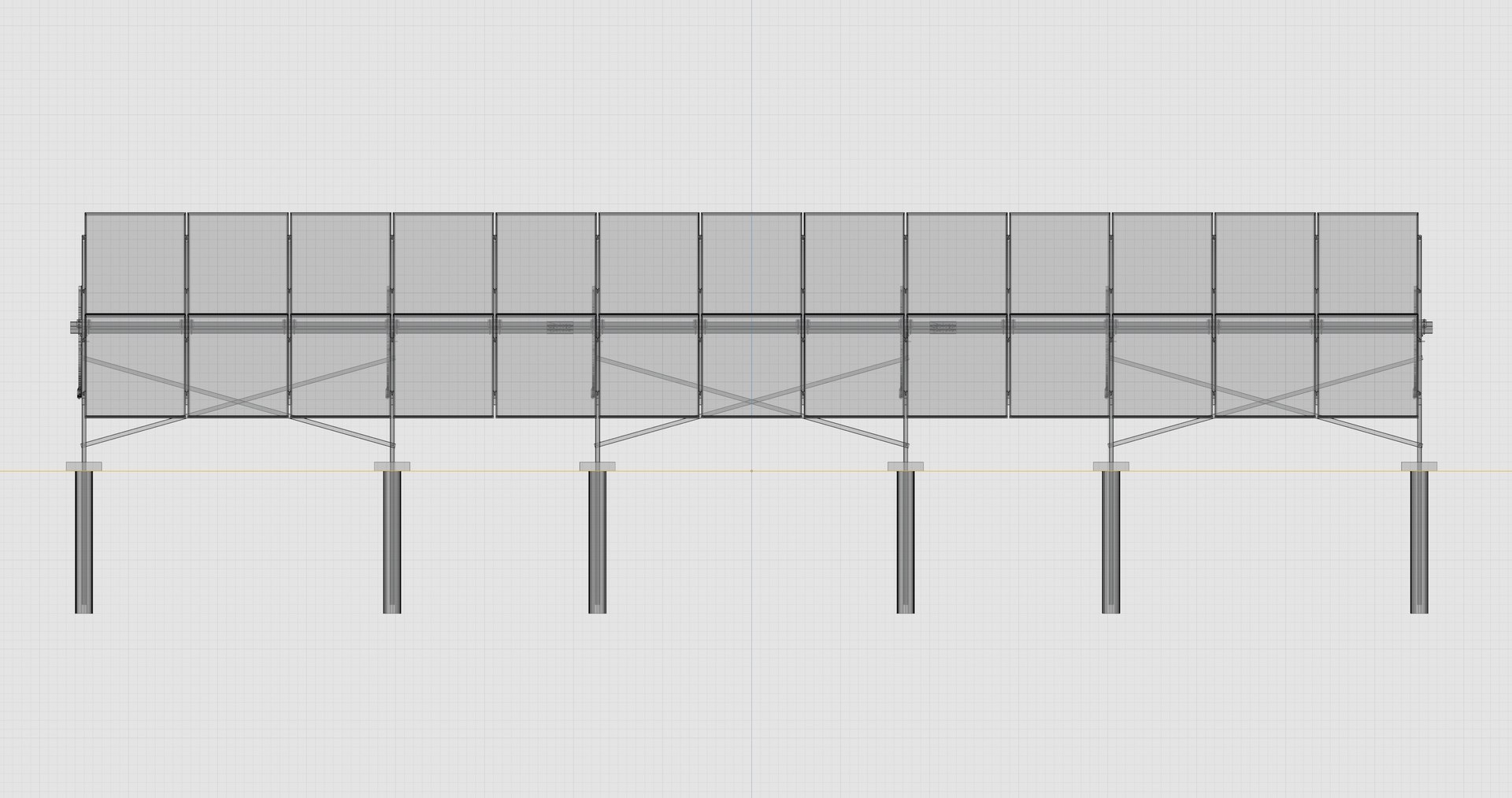 3D Manual Tracker Solar Energy Structure Type-1 - TurboSquid 2221172