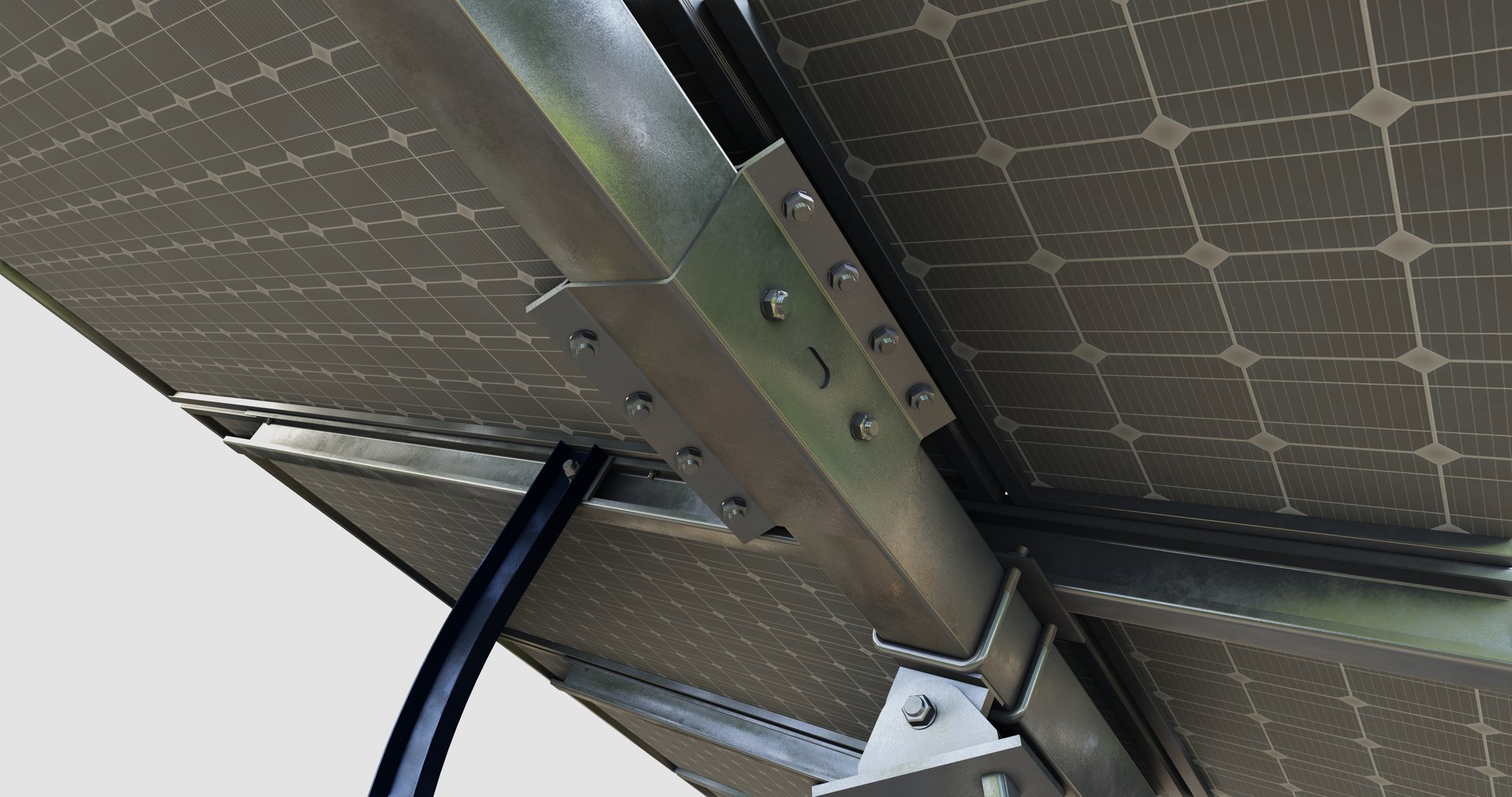3D Manual Tracker Solar Energy Structure Type-1 - TurboSquid 2221172