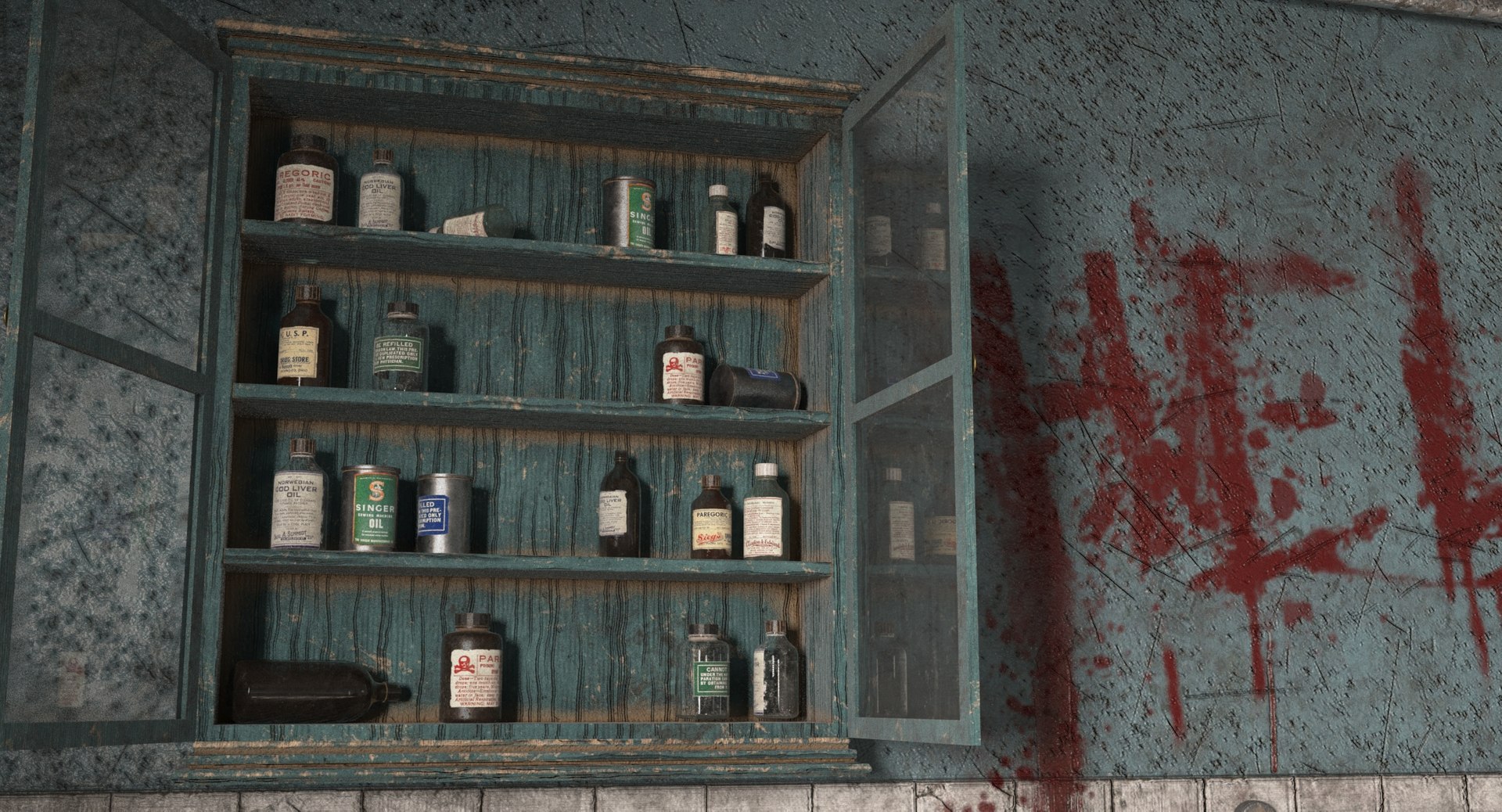 Horror Bathroom Bath 3D Model - TurboSquid 1331670