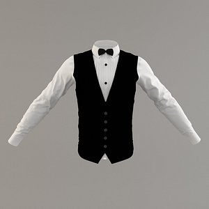 3D man suite tuxedo pleated