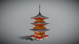 Kiyomizu Red Pagoda model