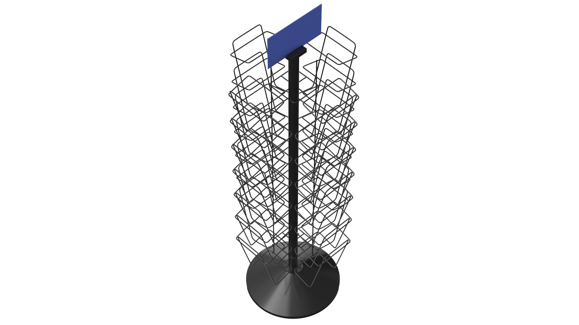 3D Model Detailed Empty Magazine Rack 01 - TurboSquid 2130275