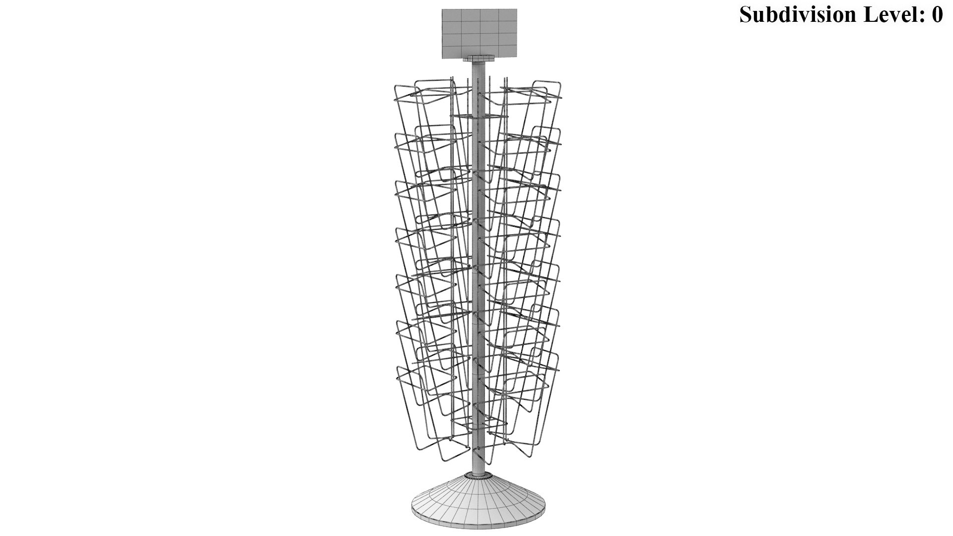 3D Model Detailed Empty Magazine Rack 01 - TurboSquid 2130275