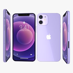 Iphone 12 Purple 3D