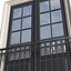 Classical facade window with a French balcony 3D model