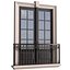 Classical facade window with a French balcony 3D model