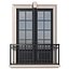 Classical facade window with a French balcony 3D model