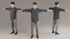 Asian Man Animation 3D 153 Toshi