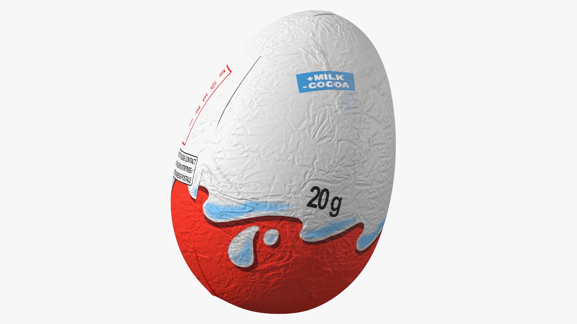 Wrapped Chocolate Egg 3D model preview