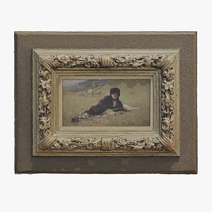 Scan Old Painting with baroque frame