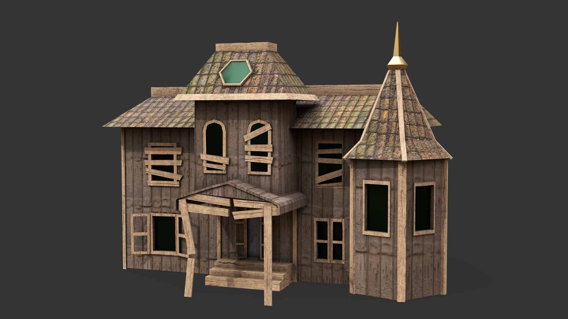 3D model House Model For Roblox or a Low-Poly Game VR / AR / low-poly