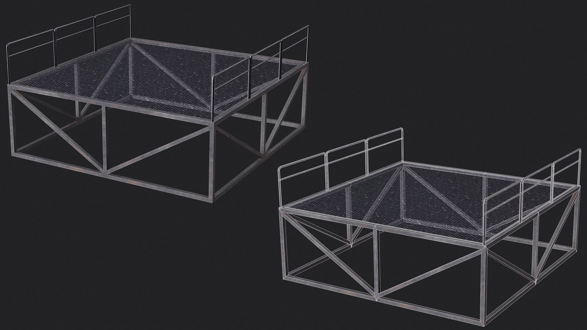 3D Set Of 13 Modular Military Platforms - TurboSquid 1990321
