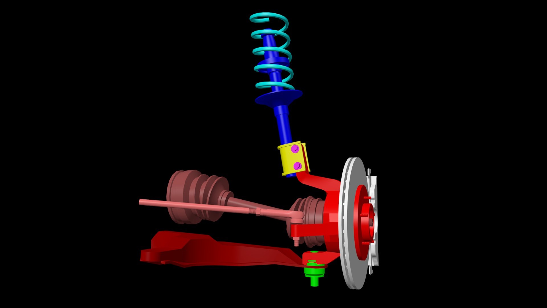 Front Car Suspension 3D Model - TurboSquid 2087257