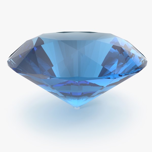 Round Brilliant Cut Blue Topaz 3D model